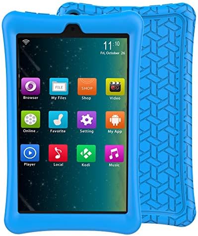 eTopxizu Case for All-New Amazon Fire HD 8 2018/2017, Kids Friendly Light Weight Shock Proof Protective Soft Silicone Back Cover for All-New Fire HD 8 Tablet 2018/2017, Blue