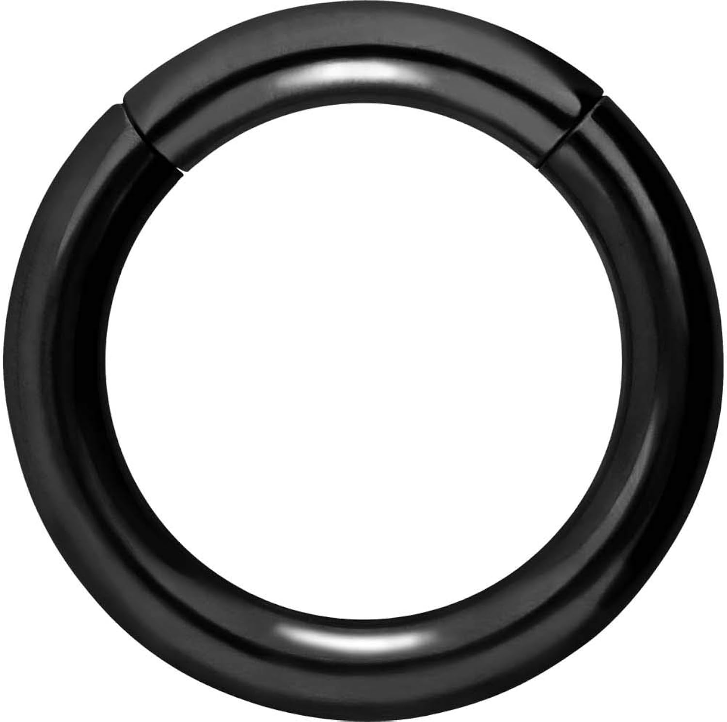 PIERCINGLINE Segment Ring Clicker made of surgical steel - Piercing in Black - Size: 3 mm bar thickness, Blue,Black