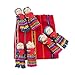 NOVICA Valentine's Theme Handmade Worry Dolls from Guatemala with Hearts and Cotton Storage Pouch, 2.5