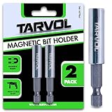 Magnetic Drill Bit Holder Extender (HEAVY DUTY - VALUE 2 PACK) - 1/4" Bit Shaft (Fits Almost Every Drill) Powerful Magnet Insert - Holds Screwdriver & Drill Bits & Fasteners Securely In Place