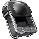 TELESIN Aluminum Alloy Protective Frame Case for DJI Osmo 360 with Cold Shoe Mount Magnetic Quick-Release Mount 1/4-inch Threaded Interface with Silicone Protective Len Case for Camera Accessories