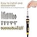 Full Set Wood Burning Kit, Pyrography Pen with LED Indicator Light + Various Wood Embossing/Carving/Soldering Tips +Stencil + Stand + Carrying Case (X)