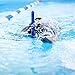Kraken Aquatics Swim Snorkel for Lap Swimming, Swimmers Training and Pool Therapy Equipment | Quality Adult Center Mount Snorkel with Comfortable Silicone Mouthpiece and One-Way Purge Valve | Blue