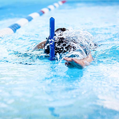 Kraken Aquatics Swimmer's Snorkel with Comfortable Silicone Mouthpiece and One-Way Purge Valve for Swimming Gear, Training and Therapy | Blue - Thumbnail 6