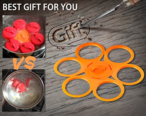 Egg Cooker & holderï¼ŒEgg Cooker 6pack, Newest upgrade, Boiled Eggs No shell, BPA Free, Boiled, Steamer, Non-Stick Silicone, Pls watch seller video-As seen On TV1