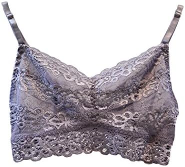 PinkPunch Women's Floral Multi-layer Lace Low Cut Bustier Bralette Top Plus Size