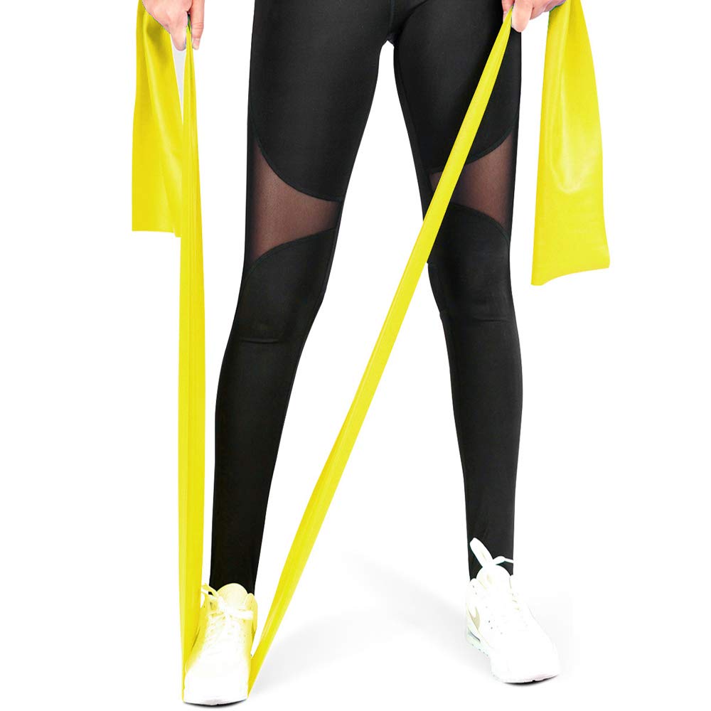 MOKOSS Resistance Bands, Professional Exercise Bands Long Natural Latex Elastic Bands, Perfect for Strength Training, Physical Therapy, Yoga, Pilates, Stretching (3 Packs)