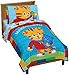 Daniel Tiger's Neighborhood Tiger Trolley 4 Piece Toddler Bed Set – Includes Comforter & Sheet Set Bedding - Super Soft Fade Resistant Microfiber (Official Daniel Tiger's Neighborhood Product)