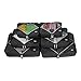 Rusoji Premium Packing Cube Travel Luggage Organizers - 6pc Various Size Set (Black)