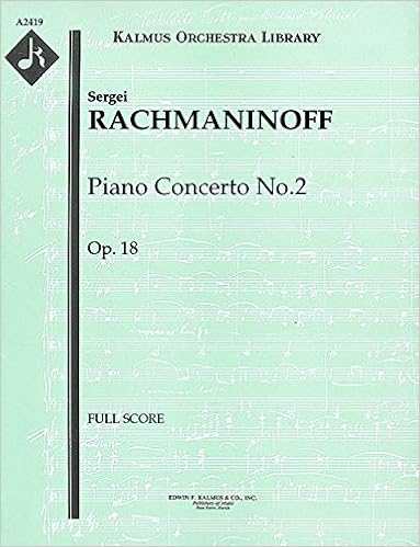 Piano Concerto No 2 Op 18 Full Score A2419 Sergei Rachmaninoff Sergei Rachmaninoff Amazon Com Books