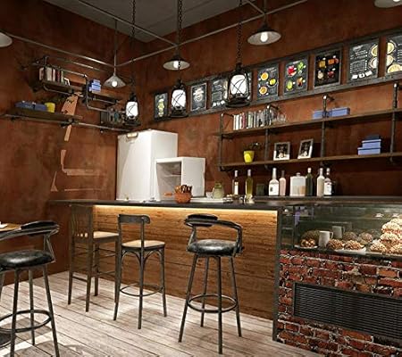 Ovoin Vintage Vinyl Concrete Wall Effect Wallpaper Retro Plain Textured