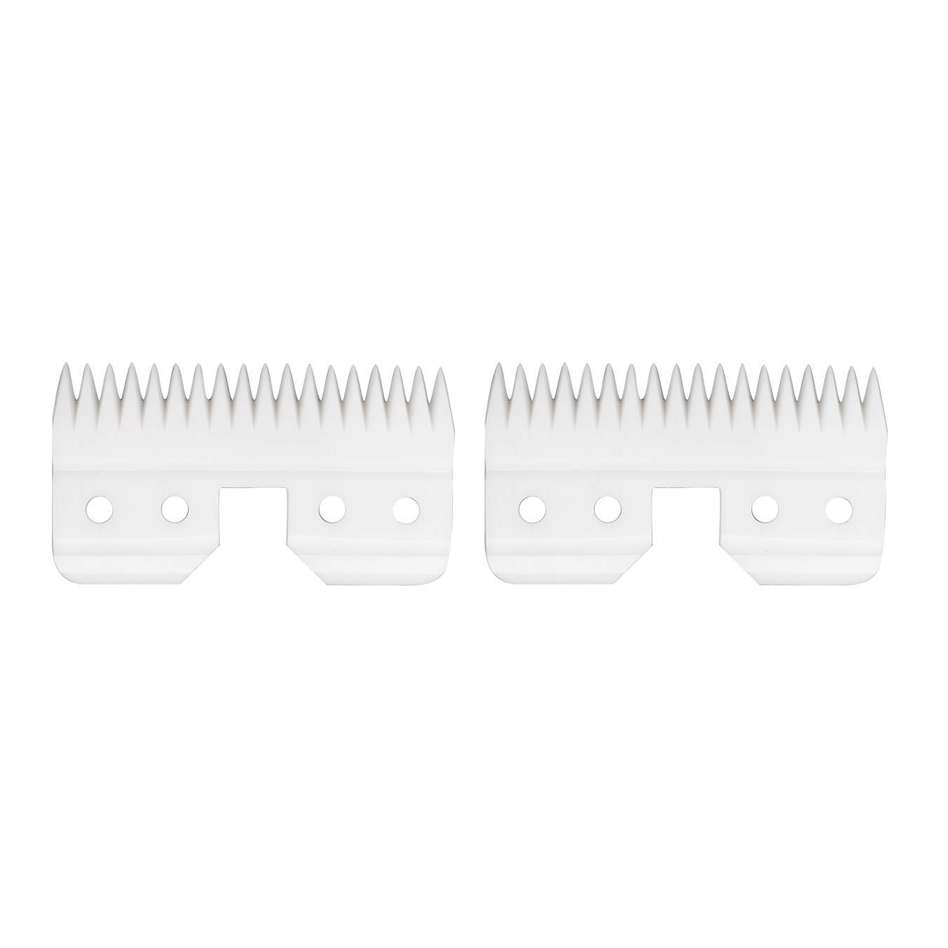 AIRERA 2 Packs Replacement Blade Cutter for Fast Feed, 18 Teeth Ceramic Moving Blade, Grooming Tools Replacement Ceramic Cutters for Pets/Human, Fits AG/A5 Hair Clippers(2 Packs, White)