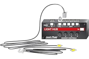 Woodland Scenics Just Plug: Lights & Hub Set w/Dimmer Controls: Warm White Stick-On LED Lights w/24 Cable (2)