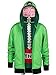 JINX Minecraft Big Boys' Creeper Anatomy Premium Zip-Up Hoodie (Green, Small)