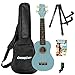 Sawtooth Basswood Soprano Ukulele, Daphne Blue, w/ ChromaCast Accessories