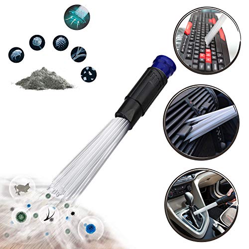 BFS Dust Pro Cleaner Universal Vacuum Attachment Cleaning Tool | Small Suction Brush Tubes Flexible Access to Anywhere | Strong Suction for Vents,Drawers,Pet,Keyboard,Craft,Car and Corners