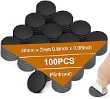 Flintronic 100Pcs Self Adhesive Magnets 20mm Round Magnetic Dots 2mm Thick view 8