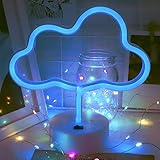 Fiee Blue Cloud Shaped Neon Signs,Led Safety Art