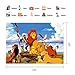 PHMOJEN 7X5FT Cartoon Lion Forest King Photography Backdrop Jungle Safari Background for Photographic Kids Children Party Studio Photo Backdrop Props GEPH103