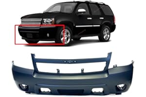 FitParts Compatible With Front Bumper Cover 2007-2014 Chevy Chevrolet Avalanche Suburban Tahoe LS LT LTZ PPV SSV. New Primed With Fog Light Holes GM1000817 25814570 (Folded Shipping)