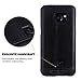 Galaxy S7 Edge Case,Pierre Cardin Premium Genuine Leather Lightweight Slim Snap On Hard Back Cover For Samsung Galaxy S7 Edge Black