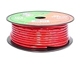 Pyramid RPR8100 8 Gauge Power Wire 100 Feet OFC (Clear Red)