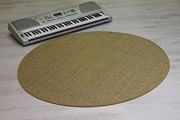 Sisal Teppich Malta Nuss Beige Rund 100 Sisal Naturfaser Runder
