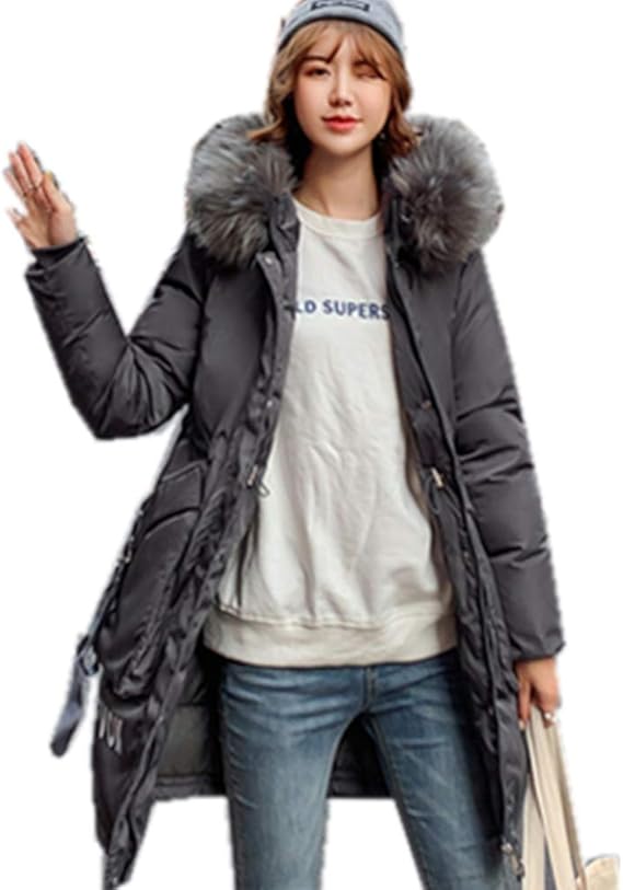 Amazon ダウンジャケット レディース ダウンコート 上品 おしゃれ ファー コート 長袖 ジャケット ロング丈 着痩せ 6色 フード付き 秋冬アウター コート ジャケット 通販