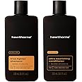 Hawthorne Men's Ultra Nourishing Shampoo and Conditioner Set. Unlock Moisturized, Non-Frizzy Hair with Shea Butter and Coconut Oil. Woody Citrus Scent. Sulfate Free, Paraben Free. 8 fl. oz each.
