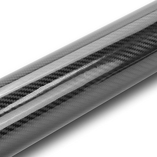 DIYAH 5D High Gloss Black Carbon Fiber Vinyl Bubble Free Air Release Car Wrap Film Automotive DIY Decals (5 FT X 5 FT)