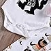 Newborn Baby Boy Wild Monster Cartoon Letter Jumpsuit Tops Pants Clothes Set