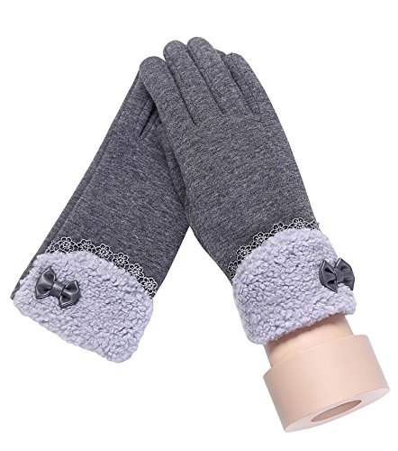 Women's Winter Touch Screen Gloves Texting Driving Gloves Cotton Wool Lining