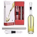 ZesGood Stainless Steel Wine Chiller with Aerator and Pourer