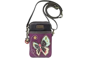 CHALA Cell Phone Crossbody Purse-Women PU Leather/Canvas Multicolor Handbag with Adjustable Strap