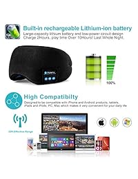 FlyXShop   Auriculares inalámbricos Bluetooth para dormir, con Bluetooth y manos libres, manos libres, manos libres, manos libres, manos libres para dormir, con micrófono integrado (negro)