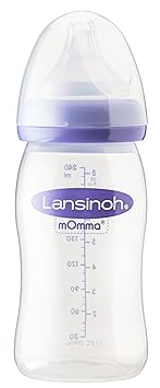 Lansinoh 75880 Weithalsflasche mit NaturalWave Sauger Gr. M, 240 ml