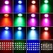 Qichen Hu dimming RGB Color Lights GU10 lamp 3W RGB LED 24 Key Remote Control Lights Atmosphere Lights Party Festive Festivals Christmas Lights 16 Color Lights (4 Packs)