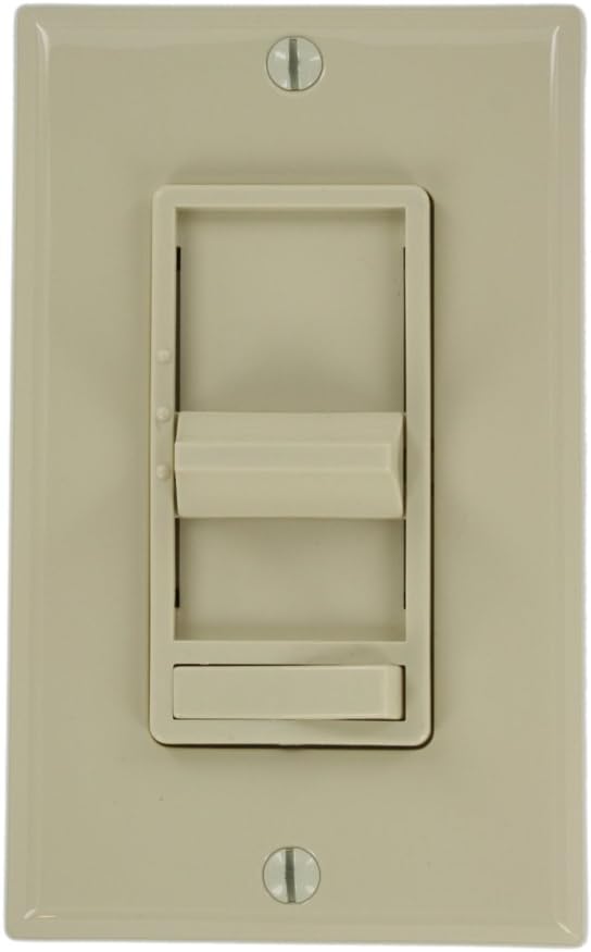 Leviton 6629-3I SureSlide 1.5A Quiet Step Fan Speed Control, Single Pole or 3-Way, Ivory
