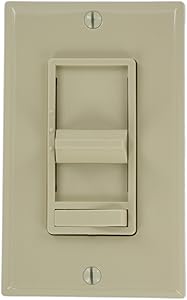 Leviton 6629-3I SureSlide 1.5A Quiet Step Fan Speed Control, Single Pole or 3-Way, Ivory