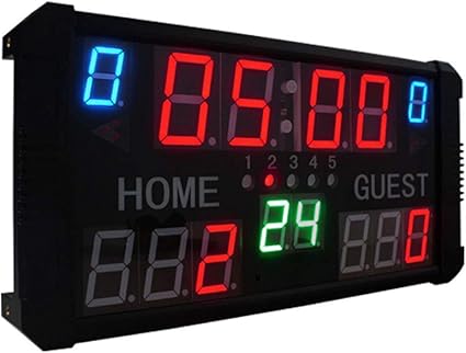 GAN XIN - Marcador LED con Pantalla de 14 dígitos para Baloncesto ...