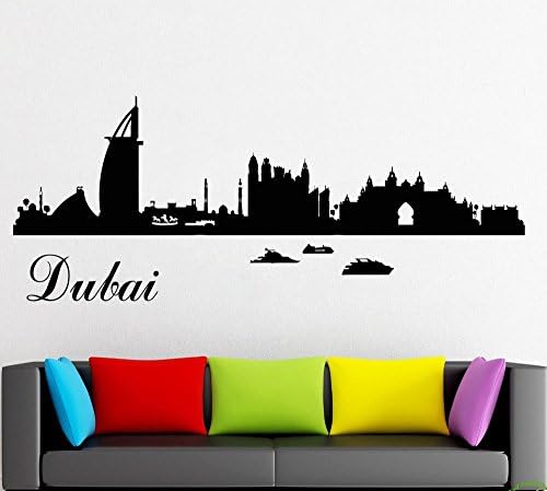 Dubai City decal City Sticker Skyscraper Wall Decal Window Sticker Room Vinyl sticker Building Decor house Sight Handmade t709