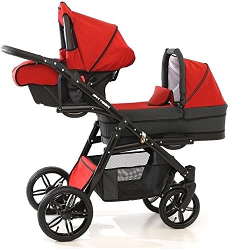 poussette double avec coque nacelle