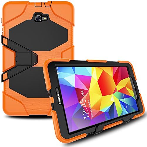 LKsung Galaxy Tab A 10.1 Case ,[Screen Protector][Heavy Duty][Shock Absorption] Drop Protection High Impact Resistant Cover For Samsung Galaxy Tab A 10.1(SM-T580/T585)(orange)
