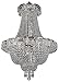 French Empire Crystal Chandelier Chandeliers Lighting, Silver, H30 X Wd24, 9 Lights,