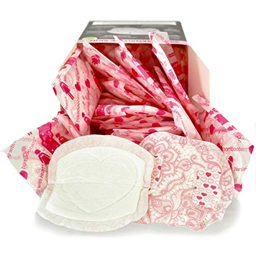 Bamboobies Women’s Disposable Nursing Pads, SuperAbsorbent Milk Proof