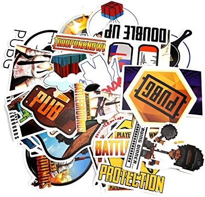Pearpeach Sticker,Waterproof Vinyl Stickers, PUBG Military Soldier Stickers for Laptop Car Helmet Luggage Skateboard Computer Fridge Personalize Decals, Winner Winner, Chicken Dinner 29 Pcs