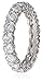 Amazon Collection Plated Sterling Silver Round Cubic Zirconia Eternity Band Ring (3.5 mm)