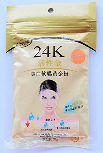 24k Powder Gold Whitening Soft Mask Gold Powder 2 X 50g.