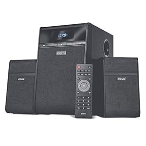 elevn Aura 80W 2.1 Channel Bluetooth Multimedia Speakers with Subwoofer Satellite Speaker, Remote, Digital FM & USB…