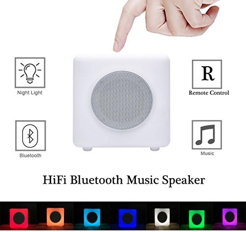 Bluetooth Mood Lamp with Wireless Music Stereo Speaker Remote Control Smart LED Color Changing Bedside Table Speaker Light with Dimmable Warm Night Light